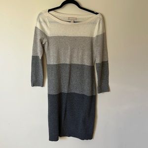 Banana Republic Merino Wool Striped Sweater Dress